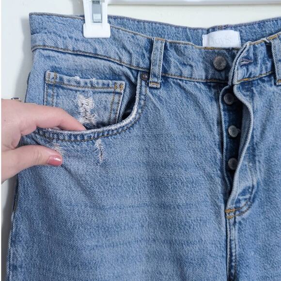 Boyish The Tommy Straight Leg Distressed Jeans in Great Dictator Wash, Size 29 - Picture 5 of 11